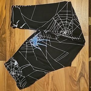 LuLaRoe Halloween Spider Web Leggings Sz TC2